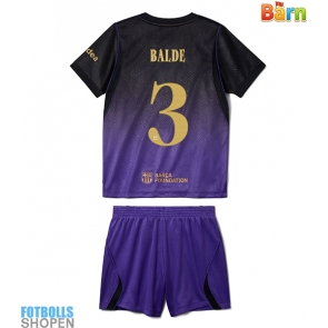 Billiga Barcelona Alejandro Balde #3 Bortatröja Barn 2026-27 Kortärmad (+ Korta byxor)